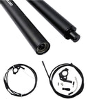 ZOOM Bike Cable Controlled Hydraulic Suspension Seatpost Mountain Bike Seat Post, Size: 30.9mm, Specification: 400mm Internal Routing