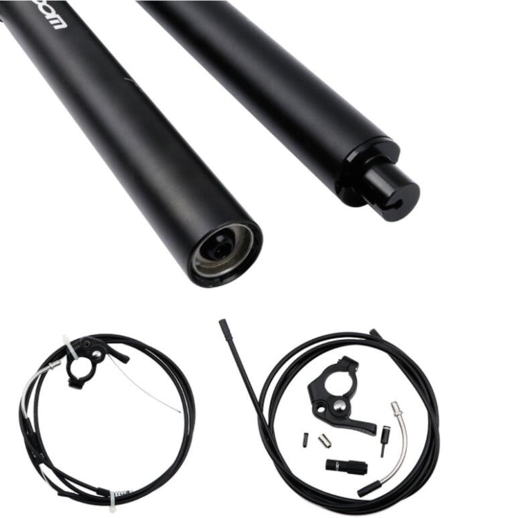 ZOOM Bike Cable Controlled Hydraulic Suspension Seatpost Mountain Bike Seat Post, Size: 30.9mm, Specification: 400mm Internal Routing