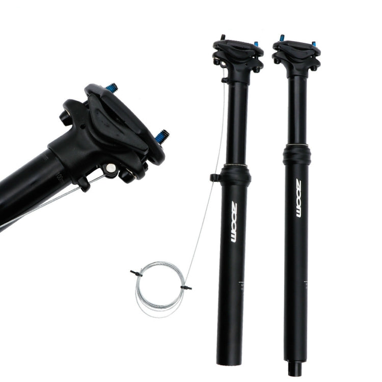 ZOOM Bike Cable Controlled Hydraulic Suspension Seatpost Mountain Bike Seat Post, Size: 30.9mm, Specification: 400mm Internal Routing