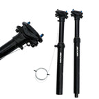 ZOOM Bike Cable Controlled Hydraulic Suspension Seatpost Mountain Bike Seat Post, Size: 30.9mm, Specification: 400mm Internal Routing
