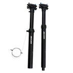ZOOM Bike Cable Controlled Hydraulic Suspension Seatpost Mountain Bike Seat Post, Size: 30.9mm, Specification: 400mm Internal Routing