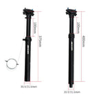 ZOOM Bike Cable Controlled Hydraulic Suspension Seatpost Mountain Bike Seat Post, Size: 30.9mm, Specification: 400mm Internal Routing