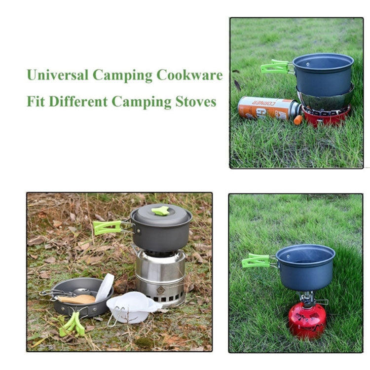Camping dishes Outdoor cookware set (Green)
