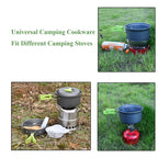 Camping dishes Outdoor cookware set (Green)