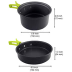 Camping dishes Outdoor cookware set (Green)