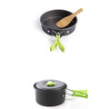 Camping dishes Outdoor cookware set (Green)