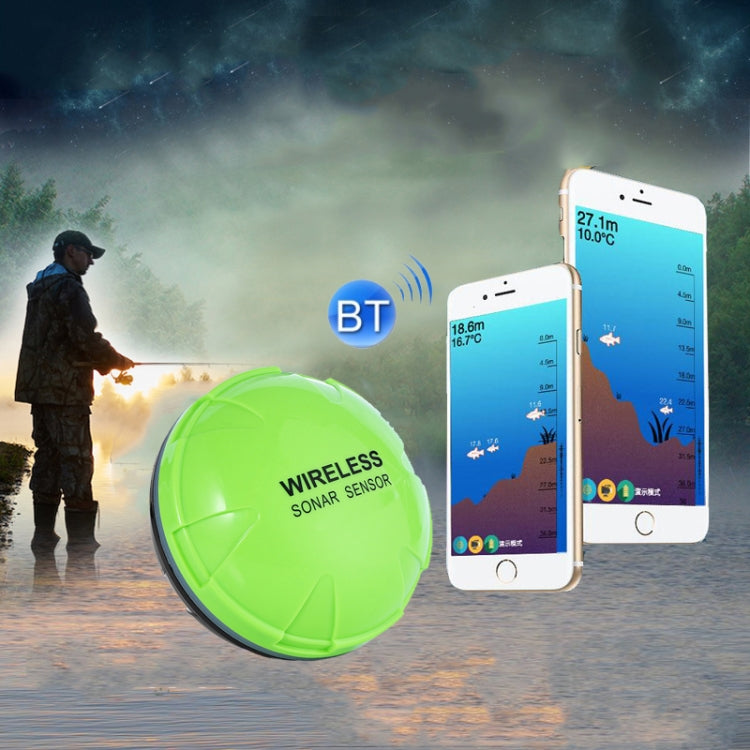 Fish Finder Wireless Mobile Phone Sonar Fish Finder APP Underwater Fish Finder Fishing Fishing Accessories (Green)