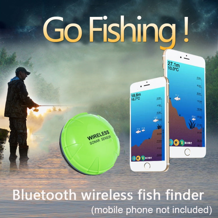 Fish Finder Wireless Mobile Phone Sonar Fish Finder APP Underwater Fish Finder Fishing Fishing Accessories (Green)