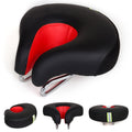 Nose-less Bicycle Saddle Mountain Bike Thick Soft Padding (Red)