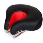 Nose-less Bicycle Saddle Mountain Bike Thick Soft Padding (Red)