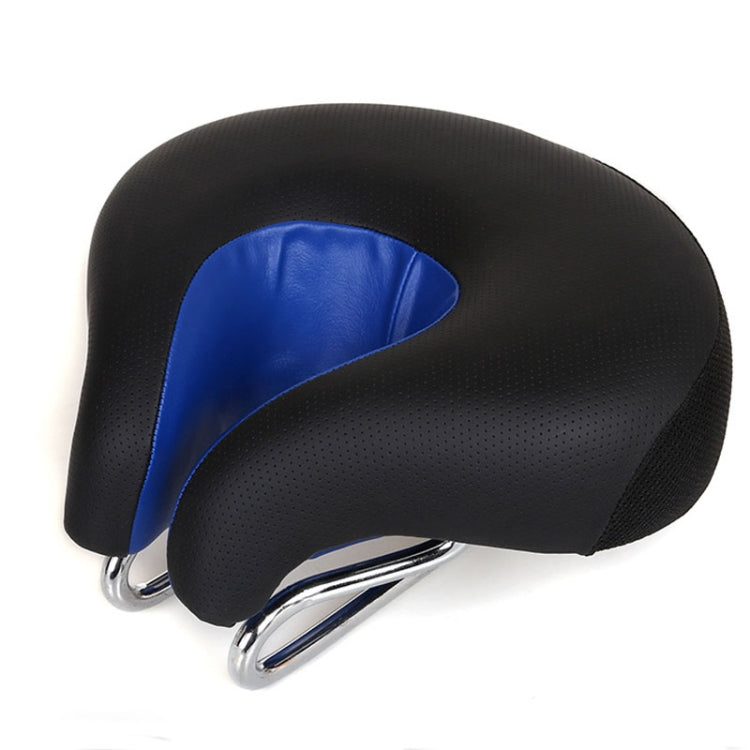 Noseless Bike Saddle Mountain Bike Thick Soft Padding (Blue)