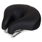 Noseless Bicycle Saddle Mountain Bike Thick Soft Padding (Black)