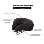 Noseless Bicycle Saddle Mountain Bike Thick Soft Padding (Black)