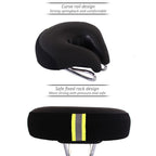 Noseless Bicycle Saddle Mountain Bike Thick Soft Padding (Black)