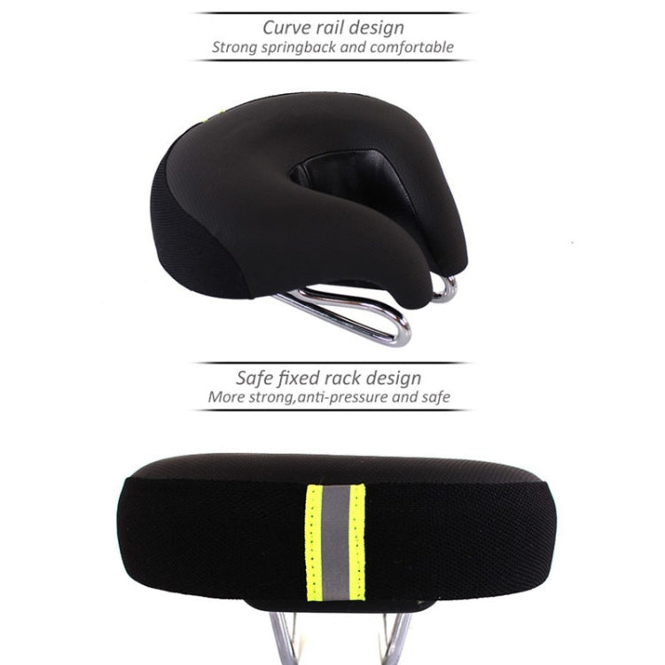Nose-less Bicycle Saddle Mountain Bike Thick Soft Padding (Red)