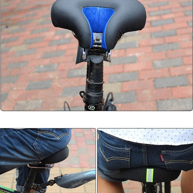 Noseless Bicycle Saddle Mountain Bike Thick Soft Padding (Black)