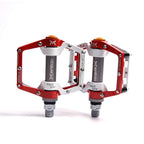 MPEDA Mountainbike Platform Pedal Ultra-Light Aluminum Alloy Non-Slip Platform Pedal, Size: 930(White Red)