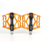 Bicycle Pedal Mountain Bike Aluminum Alloy Palin Pedal Non-Slip Bearing Pedal (901 Yellow)