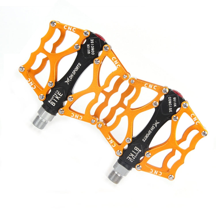 Bicycle Pedal Mountain Bike Aluminum Alloy Palin Pedal Non-Slip Bearing Pedal (901 Yellow)