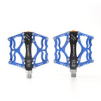 Bicycle Pedal Mountain Bike Aluminum Alloy Palin Pedal Non-slip Bearing Pedal (901 Blue)