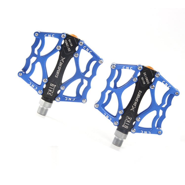 Bicycle Pedal Mountain Bike Aluminum Alloy Palin Pedal Non-slip Bearing Pedal (901 Blue)