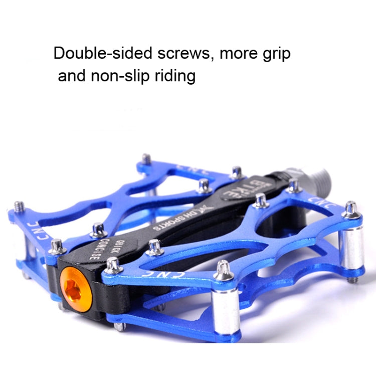 Bicycle Pedal Mountain Bike Aluminum Alloy Palin Pedal Non-Slip Bearing Pedal (901 Yellow)