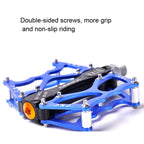 Bicycle Pedal Mountain Bike Aluminum Alloy Palin Pedal Non-slip Bearing Pedal (901 Blue)