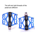 Bicycle Pedal Mountain Bike Aluminum Alloy Palin Pedal Non-Slip Bearing Pedal (901-2 Red)