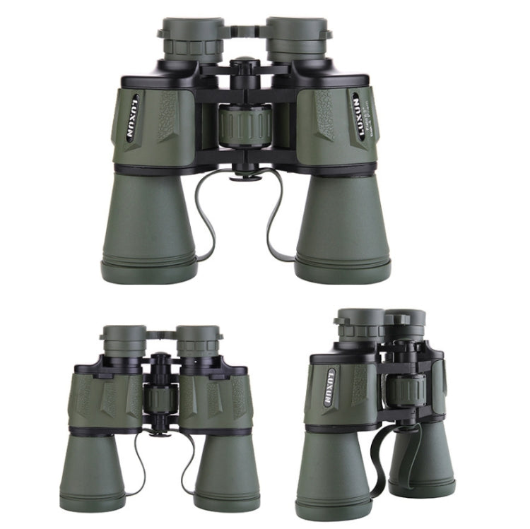 Luxun 20X50 Outdoor Binoculars Low Light Night Vision Non-Infrared High Performance Binoculars (Olive Green)