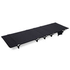 CLS Outdoor Lightweight Folding Bed Camping Simple Leisure Bed (Black)