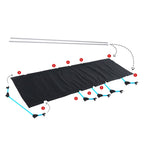 CLS Outdoor Lightweight Folding Bed Camping Simple Leisure Bed (Black)