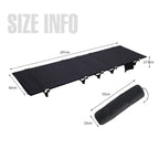 CLS Outdoor Lightweight Folding Bed Camping Simple Leisure Bed (Black)