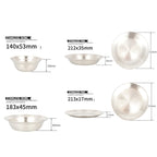 16 PCS / Set CLS Outdoor Stainless Steel Tableware Portable Camping Dinner Bowl Plate Set