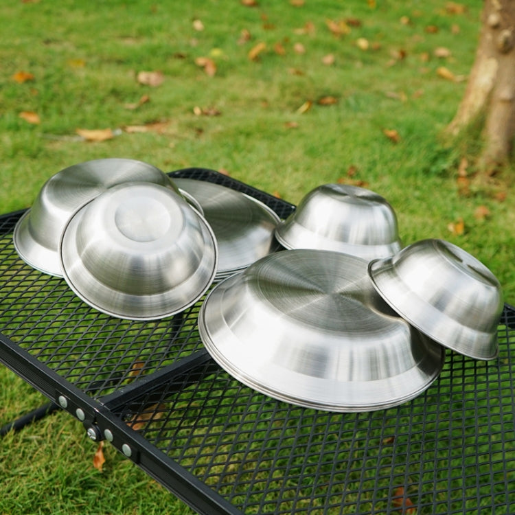 16 PCS / Set CLS Outdoor Stainless Steel Tableware Portable Camping Dinner Bowl Plate Set