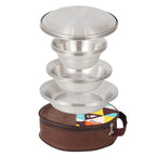 16 PCS / Set CLS Outdoor Stainless Steel Tableware Portable Camping Dinner Bowl Plate Set
