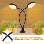 LED Plant Growth Lamp USB Remote Control Clip Waterproof Full Spectrum Natural White Seedling Plant Light, Power: 45W Three Heads