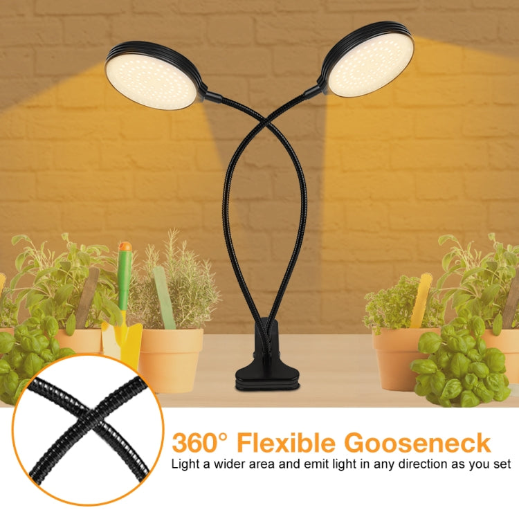 LED Plant Growth Lamp USB Remote Control Clip Waterproof Full Spectrum Natural White Seedling Plant Light, Power: 45W Three Heads