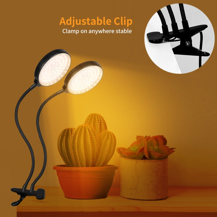 LED Plant Growth Lamp USB Remote Control Clip Waterproof Full Spectrum Natural White Seedling Plant Light, Power: 45W Three Heads