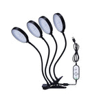 LED Plant Growth Lamps USB Remote Control Clip Waterproof Full Spectrum Natural White Seedling Plant Light, Power: 60W Four Head