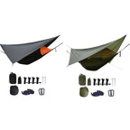 Strut-Mosquito-Net-Hammock Diamond-Sunshade-Set Outdoor Camping Automatic Quick-Open Anti-Mosquito-Hammock-Shelter-Set (Army Green)