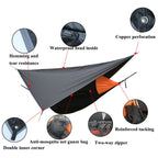 Strut-Mosquito-Net-Hammock Diamond-Sunshade-Set Outdoor Camping Automatic Quick-Open Anti-Mosquito-Hammock-Shelter-Set (Army Green)