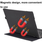 For Samsung Galaxy Book Pro 360 15.6 Inch Leather Laptop Anti-Fall Case with Stand (Wine Red)