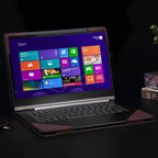 For Samsung Galaxy Book Pro 360 15.6 Inch Leather Laptop Anti-Fall Case with Stand (Wine Red)