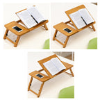 741ZDDNZ Bed Use Foldable Height Adjustable Laptop Table Dorm Desk, Specification: Medium 64cm