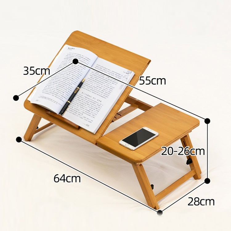 741ZDDNZ Bed Use Foldable Height Adjustable Laptop Table Dorm Desk, Specification: Medium 64cm