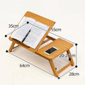 741ZDDNZ Bed Use Foldable Height Adjustable Laptop Table Dorm Desk, Specification: Medium 64cm