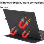 For Samsung Galaxy Book Pro 13.3 Inch Leather Laptop Anti-Fall Protective Case with Stand (Black)