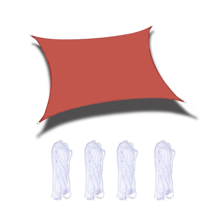Outdoor Garden Sun Sail waterproof Anti-UV Canopy, Size: 2m x 5m (Red)