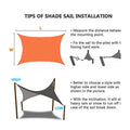 Outdoor Garden Sun Sail waterproof Anti-UV Canopy, Size: 2m x 5m (Red)