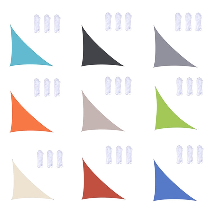 Triangular Outdoor Garden Sun Shade Sail Waterproof Anti-UV Awning, Size: 3m x 3m x 4.3m (Lake Blue)